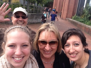 A group selfie with me, Evelin (my German coordinator), Emma, and Evelin's husband Chris. 