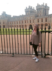 The gate in that looks into the Queen's apartment at Windsor Palace.