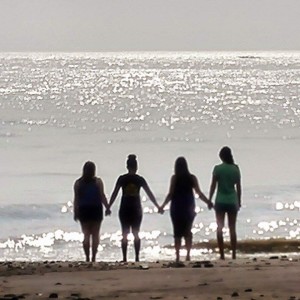 Bonding together on the beach!