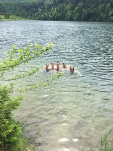 Taking a swim in Swan Lake!