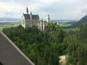 A view of the Neuschwanstein Castle from Mary's Bridge.