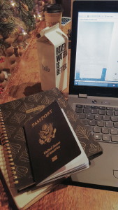 -my brand new passport, with brand new VISA -my planer AKA the only thing keeping me organized -favorite blog by a current student studying abroad 