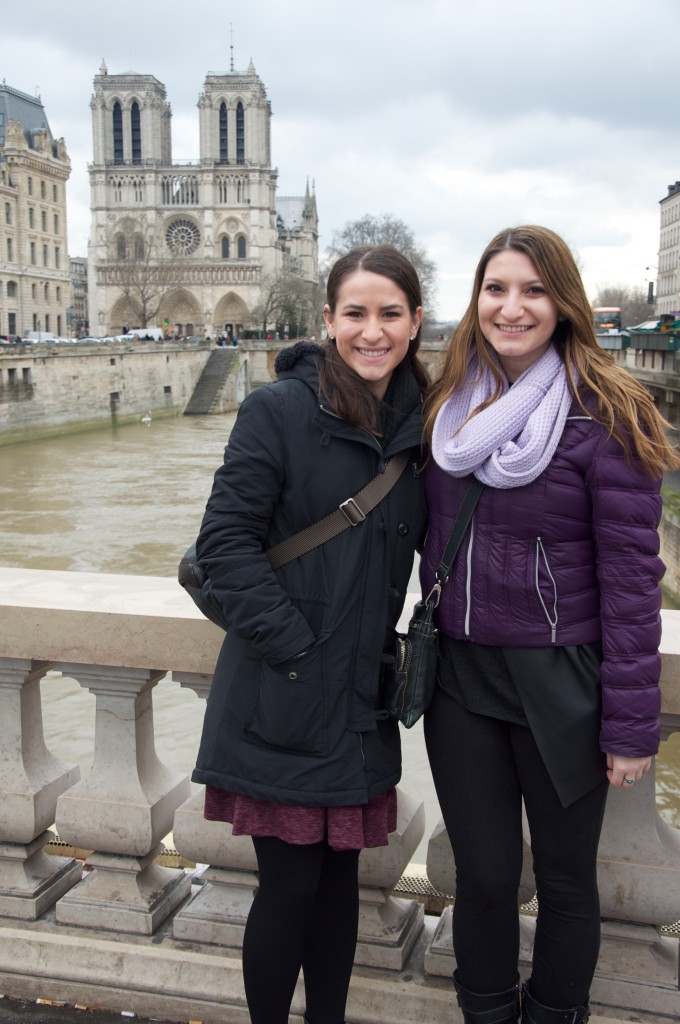 My roommate, Danielle, and I in front of the Notre Dame cathedral. 