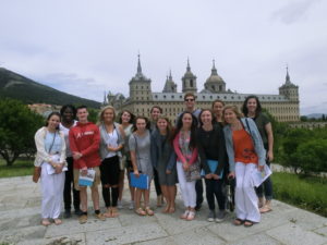 standing in front of the monastery