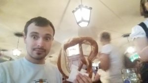 Giant pretzel at Hofbrauhaus
