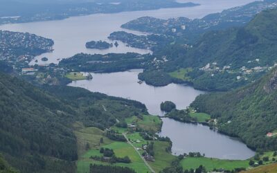 Trekking over Misty Mountains in Bergen Norway