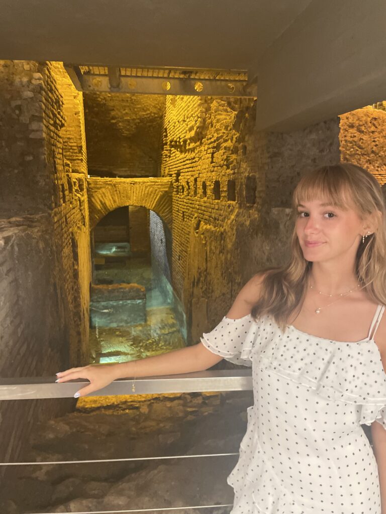This is under the Trevi Fountain!